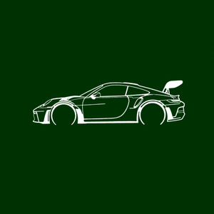 Adesivo LuckyLap con silhouette dell'auto racing GT3 RS