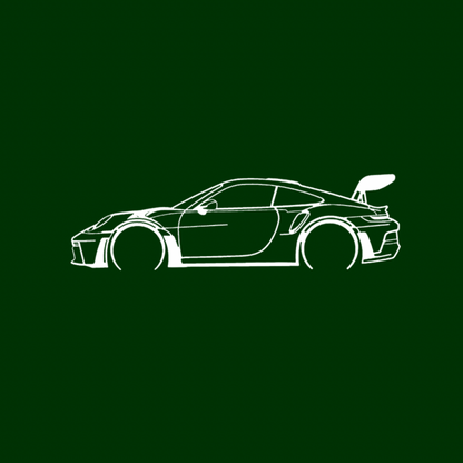 Adesivo LuckyLap con silhouette dell'auto racing GT3 RS