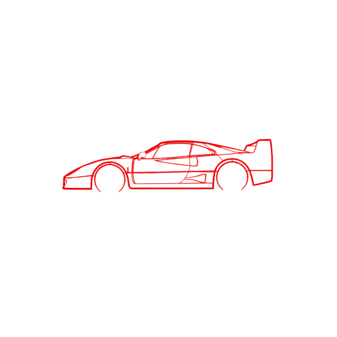 Adesivo LuckyLap della supercar italiana del 1987 F40